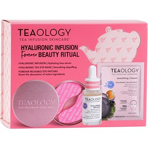 Teaology Pflege Gesichtspflege Geschenkset Hyaluronic Infusion Face Serum 15 Ml + 1x Hyaluronic Tea Eye Mask + 1x Forever Reusable Eye Patches 1 Stk.