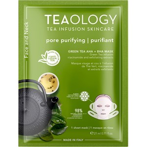 Teaology Pflege Gesichtspflege Green Tea AHA + BHA Mask 21 G