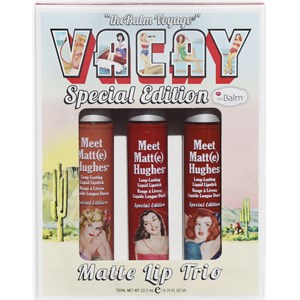The Balm Lèvres Lipstick Voyage Vacay Trio I'm Vegan Meet Matt(e) Hughes Persistent 7,4 Ml + Meet Matt(e) Hughes Charismatic 7,4 Ml + Meet Matt(e) Hug