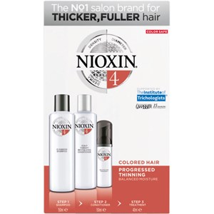 Nioxin Haarpflege System 4 Colored Hair Progressed Thinning 3-Step-System Set Cleanser Shampoo 150 Ml + Scalp Therapy Revitalizing Conditioner 150 Ml 