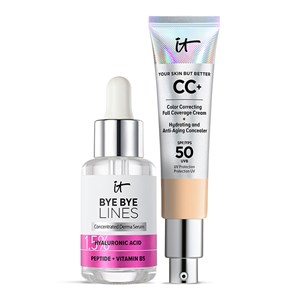 it Cosmetics - Seren - it Cosmetics Feuchtigkeitspflege Your Skin But Better CC+ Cream SPF 50+ Light Medium 32 ml + Seren Bye Bye Lines Serum 30 ml