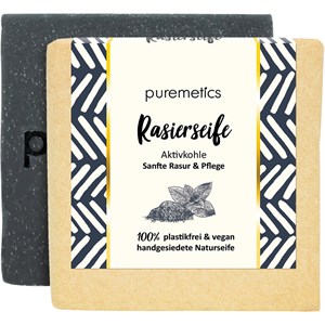 puremetics - Natural soaps - Rasierseife Aktivkohle