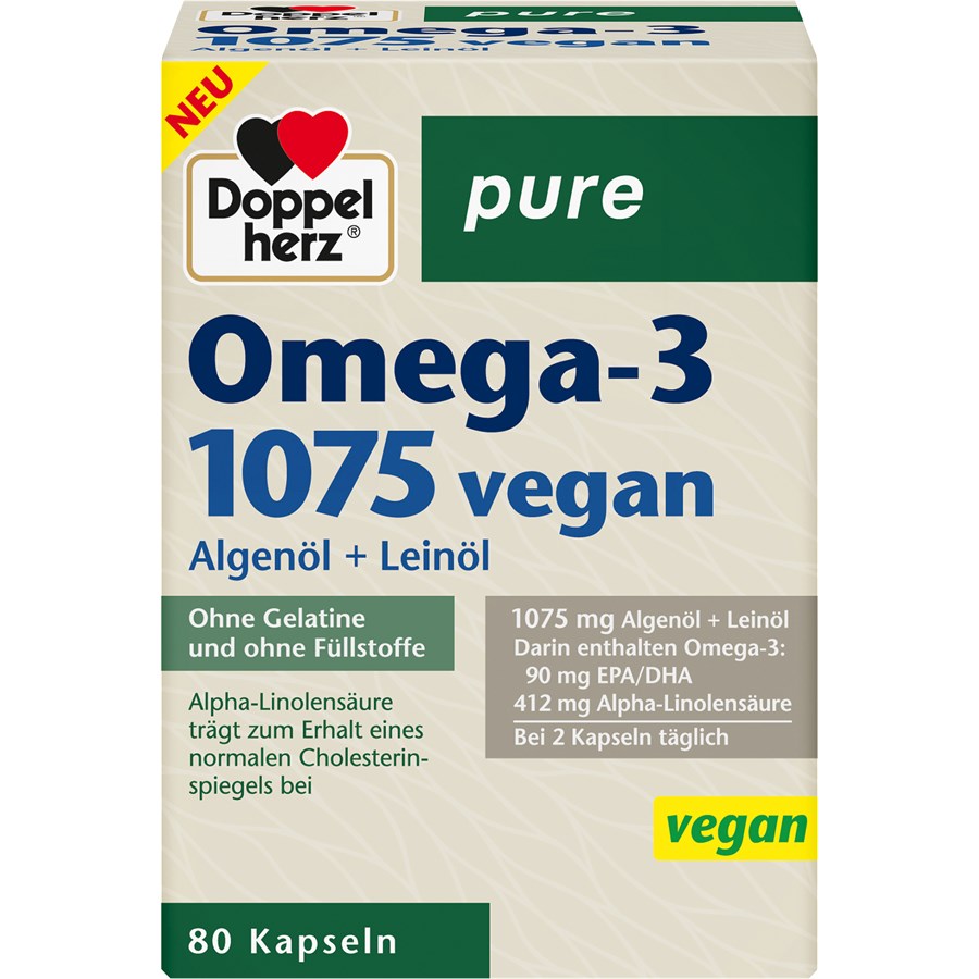 HerzKreislauf Omega3 1075 Vegan Kapseln von Doppelherz ️ online