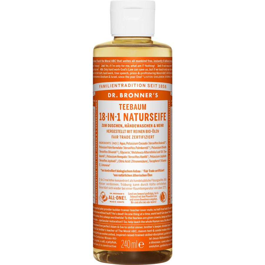 Flüssigseifen Teebaum 18in1 Naturseife von Dr. Bronner's ️ online