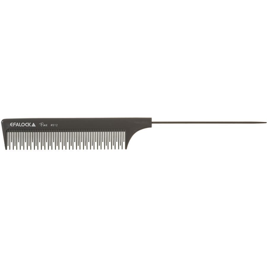 Efalock Professional Nadelstielkamm 510 - 2er Pack, Schwarz Für Präzise Haararbeit