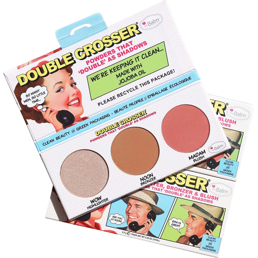 Blush Double Crosser Highlighter, Bronzer & Blush Palette by The Balm